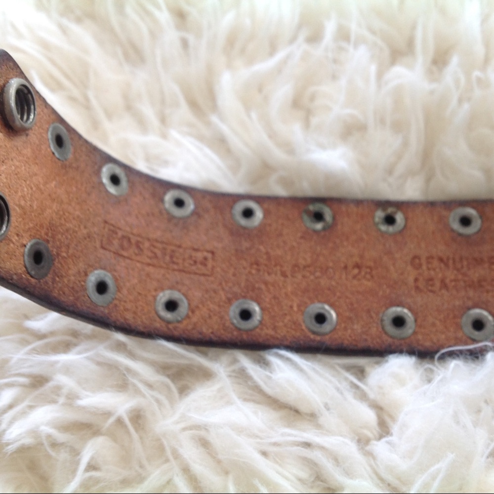 VINTAGE ~FOSSIL LEATHER BAND~ - Picture 2 of 5